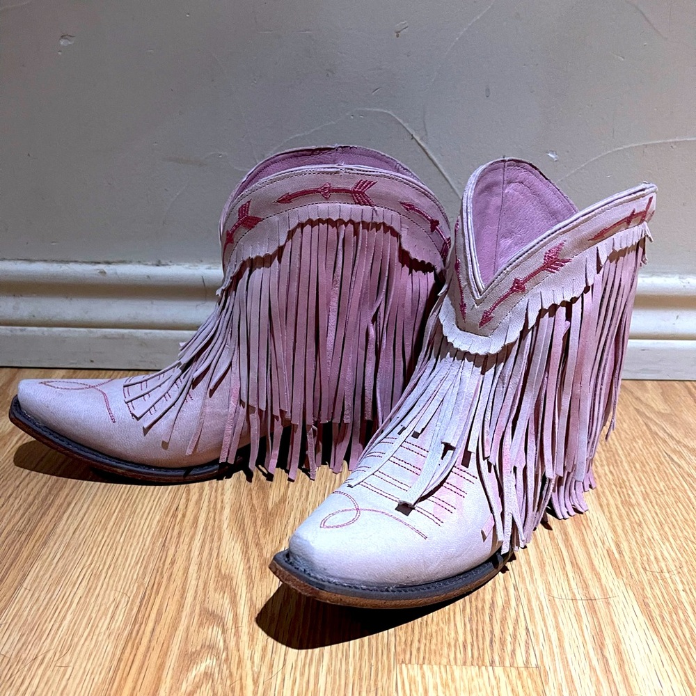 Size 8 Pink Junk Gypsy booties. Never worn